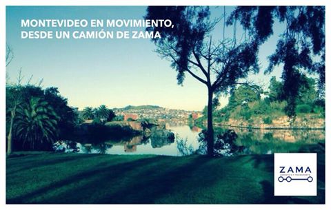 montevideo en movimiento desde un camion de Zama